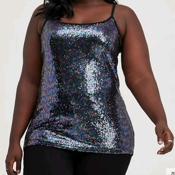 Torrid Size 1 Mermaid Sequin Top - Picture 10 of 10